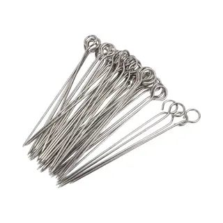 50 Stuks - Bbq Spiesen - Rvs - Rvs Spiesen - Stalen Spiesen - Marshmallow Metalen Spiesen - Voor Barbecues, Picknicks, Keukens, Restaurants En