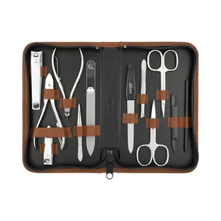 marQus Solingen Manicure Set For Women And Men - 12 Pcs Kit - Made In Germany Incl. Nail Nippers, Glass Nailfile & Pedicure Tools - For Natural, Ceramic &