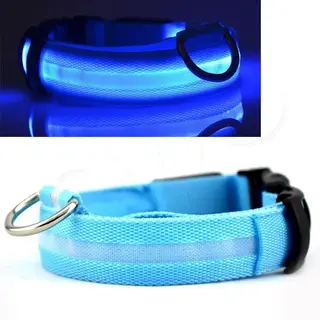 Honden Halsband Met Led Verlichting - Blauw/large 42-53cm