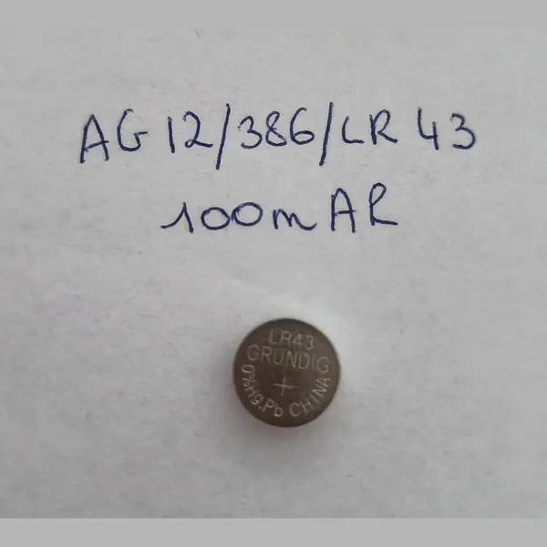 Grundig Alkaline Lithium Batterij AG12/386/LR43 100 MAh 1 Stuk thumbnail