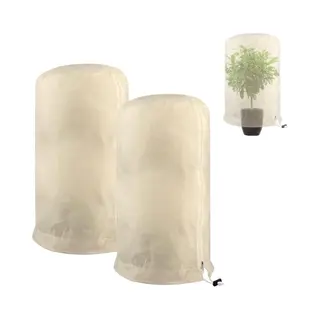 Plantenhoes Tegen Vorst - 2 Stuk - Plantenhoes - Vliesdoek Tegen Vorst - Beschermhoezen Planten - Plantbescherming - Beschermhoes Winter Boom/Plant -