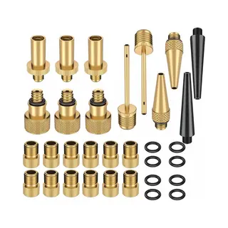 Set Verloopnippels Fietspomp - 32 Stuks - Fietsventiel - Universeel - Adapter Fietspomp, Ballenpomp - Voor Frans Ventiel En Autoventiel - Voor Alle