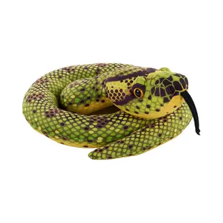 Wild Republic Pluche Anaconda Boomslang Knuffel - Groen - 91 Cm - Reptielen - Dierenknuffel - Slangen Speelgoed