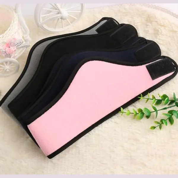 Hoofdband Fleece - Oorwarmer Muts - Sporthoofdband Haarband - Hardlopen Fietsen Wandelen Wintersport - Unisex - Roze thumbnail