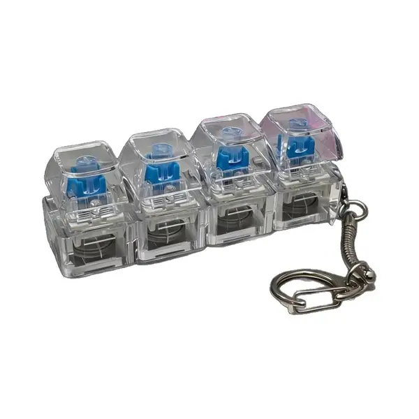 Keyboard Fidget Toy - Sleutelhanger -keyboard - Klikje - Keyboard Fidget Toy - Sleutelhangers Volwassenen - Met Verlichting - Sleutelhanger Anti thumbnail