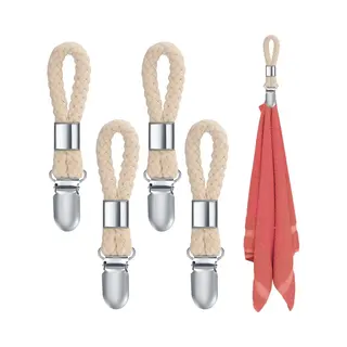 Handdoekhaakjes - 4 Stuks - Haakje - Handdoekclips - Handdoekklem - Handdoekknijpers - Handdoek Hanger - Badlaken Knijpers - Ophanghaakjes - Rek