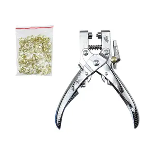 Professionele Oogjestang - Zeilringtang - Ponstang- Gatentang - Incl 100 Oogjes 4, 5mm - Oogjestang - Ringetjestang - Gaatjestang - Ponstang -