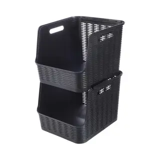 Ezystorage Kunststof Transparante Mand - 21 Liter - Open Voorzijde (per 1 Stuk)