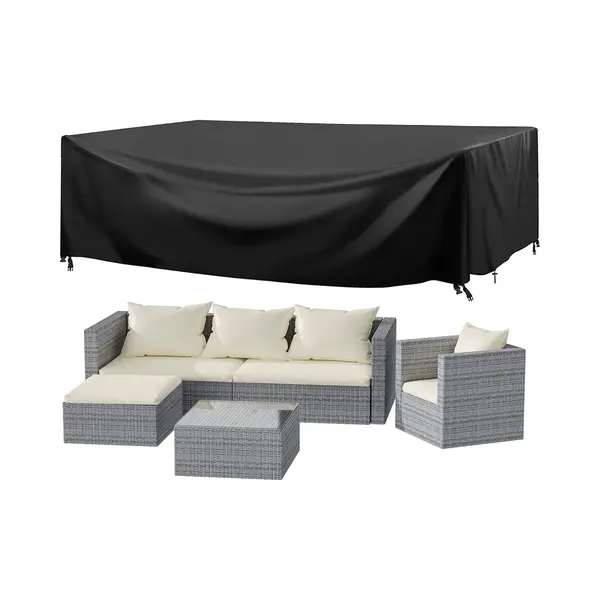 RattanTree Garden Furniture Set 5PCS Rattan Modular Corner Sofa Set With Cover (2026 New Version) Grey thumbnail