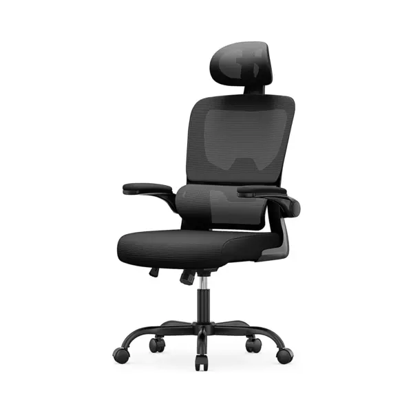 RattanTree Ergonomic Desk Chair Swivel Computer Chair For Home Office Max Load 150kg, With Headrest Plus / Black thumbnail