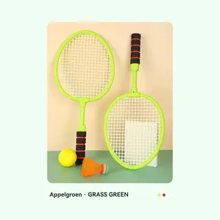 Kindertennisset - Met Bal - Groen - Geschikt Vanaf 3 Jaar