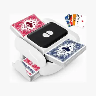 Ericbee Automatische Oplaadbare Kaartschudder -Schudmachine - Laag Geluidsniveau - Draagbaar Ontwerp - Geschikt Voor 1-2 Speldekks - Voor Poker, Uno,