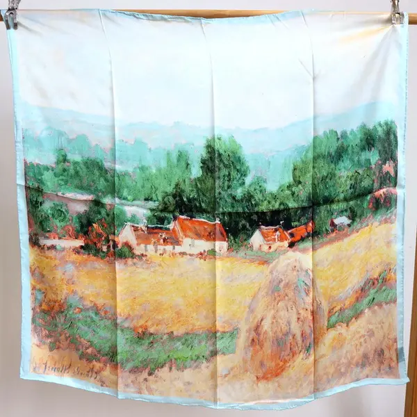 L_90CM Prachtige & Lichtgewicht 100% Moerbei Zijden Vierkante Sjaal Shawl Cadeauverpakking thumbnail