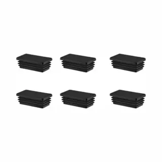 Stoelpootdoppen - 6 Stuks - 30 X 60 Mm - Rechthoek - Kunststof - Zwart - Stoelpoot Beschermers - Vloerbescherming - Voor Stoelpoot Om Meubels Te
