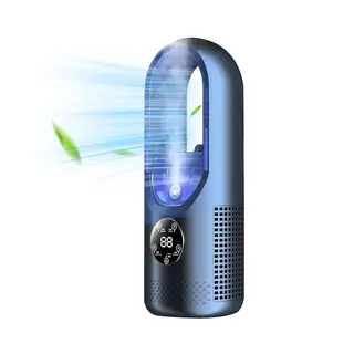 Multifunctionele, Bladloze Usb-ventilator - 6 Snelheden Met Timer - Koelventilator - Bladloze Staande Ventilator Met Led-display - Geluidsarm -