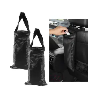 2 Stuks Vuilniszakken Voor In De Auto - Vuilniszak Met Grote Capaciteit Voor De Rugleuning Van De Auto - Universele Ophangbare - Afneembare En Wasbare