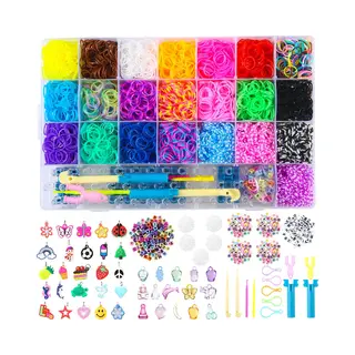 Behave Loombandjes Starterspakket - Loombox - Loomelastiekjes - Loomen - Loom Pakket - Latexvrij - 6460-Delig