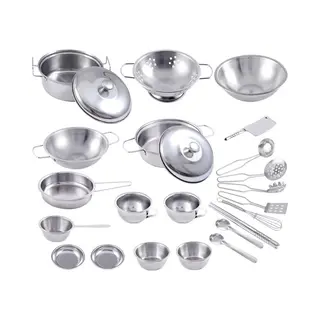 Kinder Keuken Kookgerei Set - Roestvrijstalen Speelgoed Keuken Pannen En Potten - Veilig Kook Speelset Voor Kinderen - Imaginatief Rollenspel