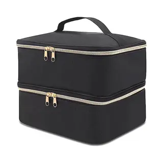 Nagellak Koffer - Nagelkoffer - Nylon - Draagtas - Nail Art - Met Verwijderbaar Verdelers - Storage Case Gellak - Nagellak Organizer - Uv Gellak Lamp