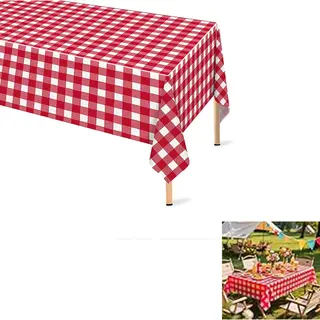 1 Stuk-Tafelkleed Vierkant-Geruit Tafelkleed-Vierkant Tafelkleed-tafelkleed Ruitje-tafelkleedjes Vierkant-Ruit Rood-Tafelkleden -Rood Geruit