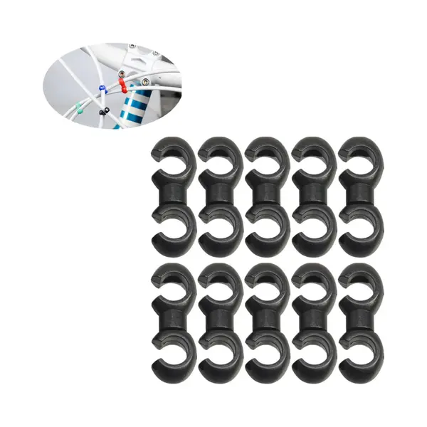 10 Stuks- Fietskabelklemmen- Kabelschakelolieleidinggesp-Kabelbuis S Gesp- Kabel Organiser-kabelclips- Kabelhouders- Kabel Houder- Kabel Clips- Kabel thumbnail