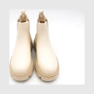 Smile Favorites® Dames Chelsea Boots - Beige - Imitatieleer - Maat 40
