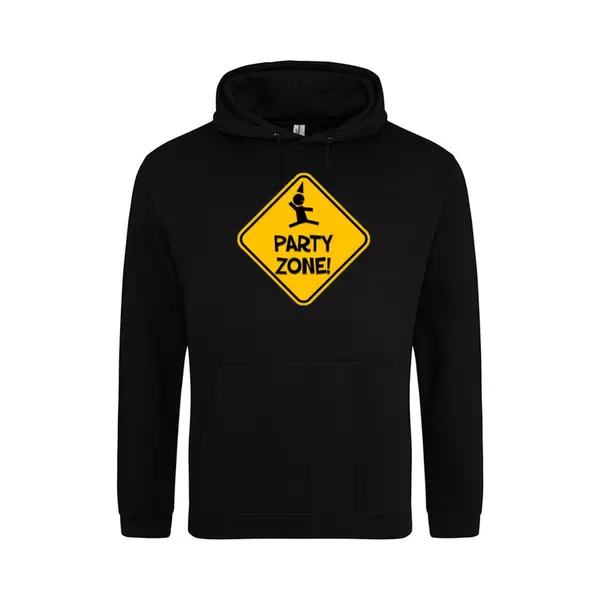 B&C Party Zone Hoodie | Sweater | Capuchon | Trui | Hooded | Print | Zwart | Maat Xl | Feest | Verjaardag | Bruiloft | Vrijgezellenfeest | Feestdag thumbnail