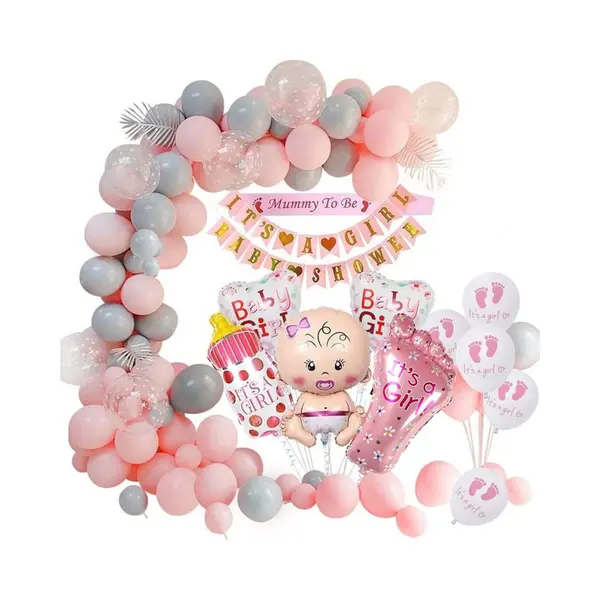 Babyshower 33-delig - Babyshower Versiering - Babyshower Meisje - Babyshower Ballonnen - Babyshower Slinger - Babyshower Decoratie - Mom To Be - Its A thumbnail