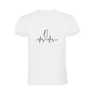Sol's Gitaar Hartslag Heren T-shirt - Muziek - Gitarist - Band - Rock N Roll - Elektrische Gitaar - Heartbeat