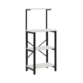 FurniChic - Keukentrolley - Keukenkast - Keukenrek Staand - Industrieel - Wit - 60x40x128cm