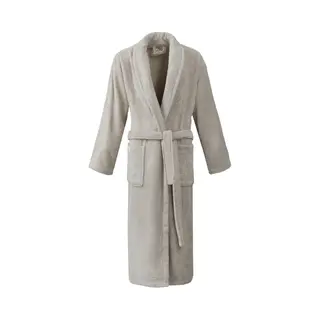 PandaHome L&G - Unisex Badjas - 100% Katoen Badjas - Xl - Beige - Katoen Badstof - Ochtendjas -Sjaalkraag - Badjas Dames Katoen - Badjas Dames En Heren - Maat
