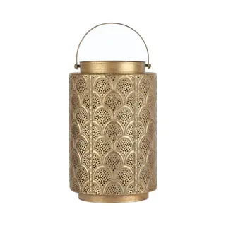 Mica Decorations Viola Windlicht - 15x15x23 Cm - Ijzer - Goud