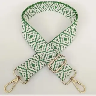 Bag Strap Ibiza Green - Goud Metaal - Schouderband - Tassenriem - Tasriem- Schouderriem - Groen - Tas Hengsel - Tassen Band - Cameratas Band - Cross