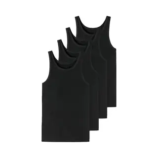 Heren Onderhemd - Zwart - 4 Pack - Maat Xl 8