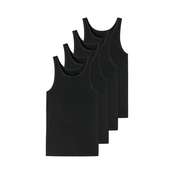 Heren Onderhemd - Zwart - 4 Pack - Maat Xl 8 thumbnail