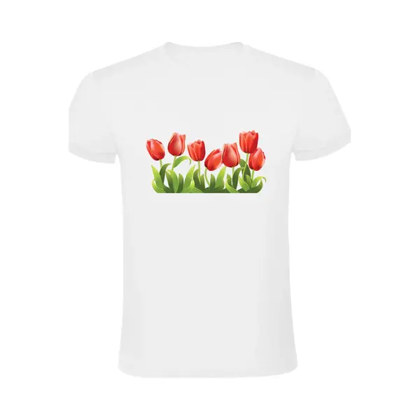 Sol's Tulpen Heren T-shirt | Tulp | Bloemen | Natuur | Gras | Nederland thumbnail