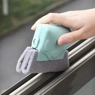 Reatieve Venster Groef Schoonmaakdoekje Venster Reinigingsborstel Windows Slot Cleaner Borstel Schoon Venster Slot Clean Tool