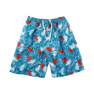 Emilie Collection - Zwembroek - Lichtblauw - Zigzag Print - Extra Lang