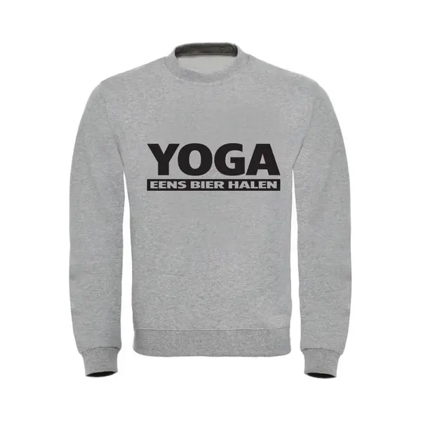 Sol's Yoga Eens Bier Halen | Zuipen | Feest | Alcohol | Drank | Unisex | Trui | Sweater | Hoodie | Capuchon | Grijs thumbnail