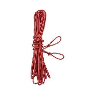Guta Toverkoord 12 Meter, Elastiek Touw 12 Meter, Rood/Wit, Hoogspringlijn, Geknoopt Einde