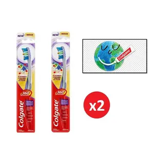 Colgate Tandenborstel 360° Advanced - Volledige Mondbehandeling Tegen Bacterien -