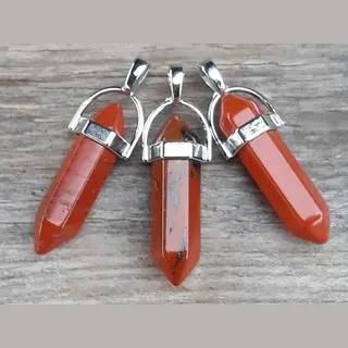 Transaxle 'De Kristalmijn' Edelsteen Jaspis Rood - Pendel - Healing Punt Hanger