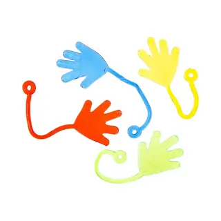 Plakhandjes Sticky Hands - Kleefbare Handjes Speelgoed - 50 Stuks - Traktatie