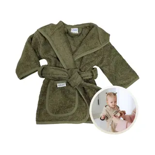 Funnies Badjas Forest 1-2 Jaar Baby Badjas, Badjas Kinderen, Peuterbadjas - 100% Katoenen Badstof - Zacht En Absorberend - Perfect Na Zwemmen, Douchen