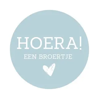 ‘Merkloos’’ Hoera Een Broertje Sticker - Geboorte Sluitzegel Voor Traktaties - 20 Stuks