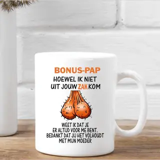 Bonus Pap- Bonus Vader- Mok- Vaderdag Cadeau- Vaderdag Tip Voor Bonus Papa's.