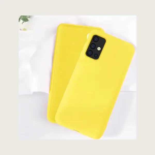 Siliconen Hoesje Geschikt Voor Samsung Galaxy A51 - Geel thumbnail
