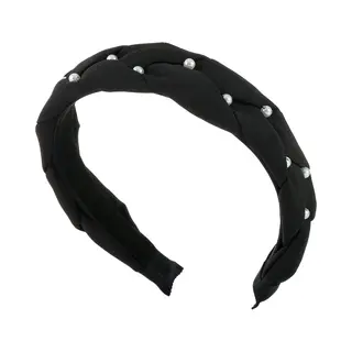 Emilie Collection - Haarband - Zwart - Parels - Diadeem