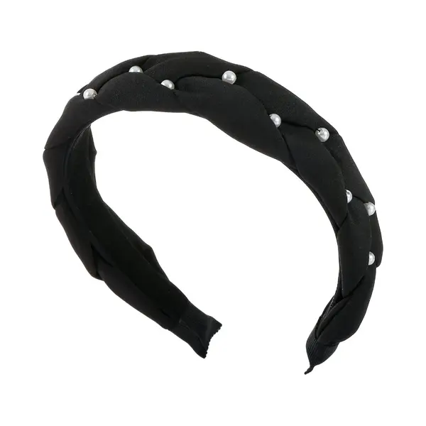 Emilie Collection - Haarband - Zwart - Parels - Diadeem thumbnail