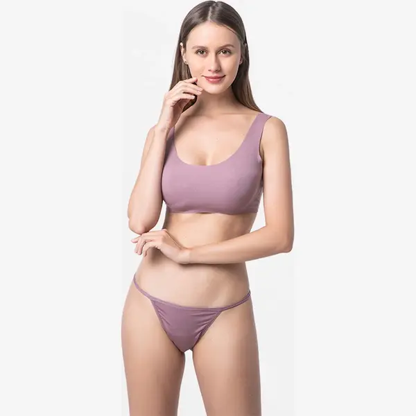 Ollies Fashion Tanga Dames G-string Micro Modal Aubergine thumbnail